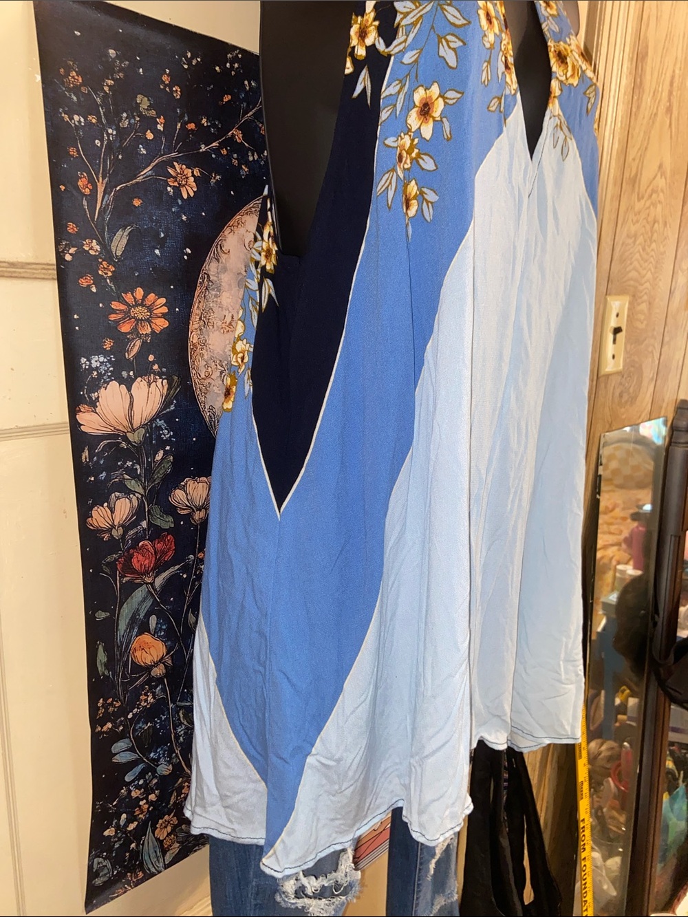 BEAT OF MY HEART TUNIC TOP OR MINI DRESS NWT Free People Floral BOHO - Picture 4 of 8